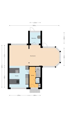 Floorplan - Van Ommenstraat 3, 8326 CP Sint Jansklooster